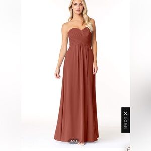 Azazie Strapless Auburn Dress